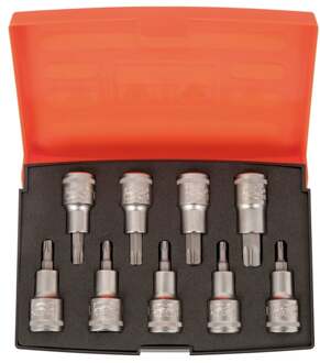 Bahco Schroevendraaierdopsleutels 1/2" | zeskant | TORX® bits - 9-delig - koffer - S9TORX