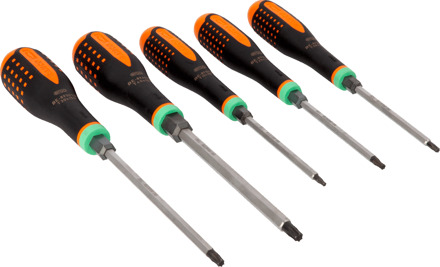 Bahco Schroevendraaierset | ERGO™ | driecomponentengreep | doorlopende kling | krachtgreep | TORX®- 5-delig - BE-9885TB