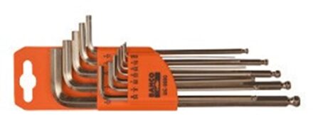 Bahco set lange kogelkop haakse, zes | BE-9880