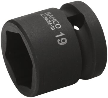 Bahco Slagdop 1/2" | kort | zeskant | gefosfateerd | 18 mm - K7800M-18