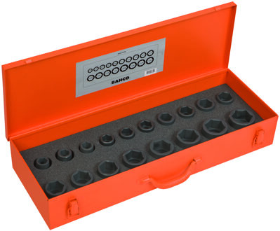 Bahco Slagdoppenset 3/4" | zeskant | inch-maten - 18-delig - koffer - K8901Z/18