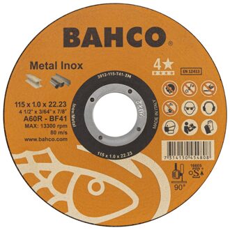 Bahco Slijpschijf | voor afbramen | voor metaal en RVS | 230 x 1.9 x 22.23 mm - 3911-2301T41-IM