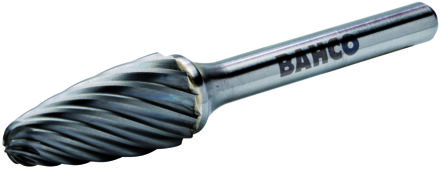 Bahco Stiftfrees | hardmetaal | met boogvormige kop en afgeronde neus | voor roestvaststaal | 10 mm x 20 mm x 6 mm - F1020I06