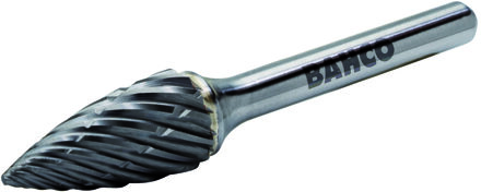 Bahco Stiftfrees | hardmetaal | met boogvormige kop en spitse neus | voor hooggelegeerd staal | 12 mm x 25 mm x 6 mm - G1225S06