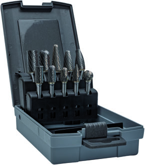 Bahco Stiftfrezenset | hardmetaal | voor metaal - 10-delig - in kunststof koffer - RB-SET-M06X-10P
