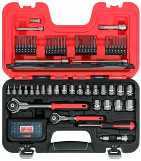 Bahco SW91 | 91-delig Dopsleutelset 1/4" - 3/8" | SW91 - Met Scharnierende ratelkop