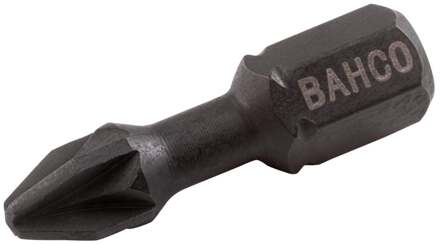 Bahco Torsiebit 1/4" | heavy-duty | voor Pozidriv schroeven | PZ3 x 25 mm - retailverpakking - 66IM/PZ3-2P