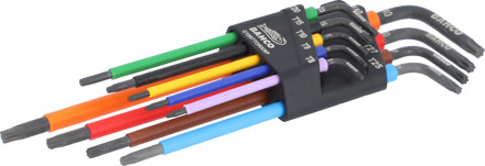 Bahco Torx sleutelset T8 - T40 Stiftsleutels, TORX®, lang, gefosfateerd, gekleurd, metrisch - 9-delig - C1997TORX/9P