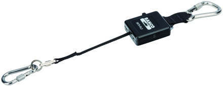 Bahco Veiligheidskoord | met vaste karabijnhaak | uittrekbaar | 1 kg | 1 m - volgens DROPS best practices - 3875-RL2
