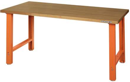 Bahco Werkbank | heavy-duty | met MDF werkblad | 4 poten | in hoogte verstelbaar | oranje | 1800 mm x 750 mm x 1030 mm - 1495WBAH18TD