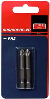Bahco x2 bits ph2 50mm 1/4" dr standard. | 59S/50PH2-2P