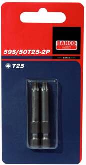 Bahco x2 bits t20 50mm 1/4" dr standard. | 59S/50T20-2P