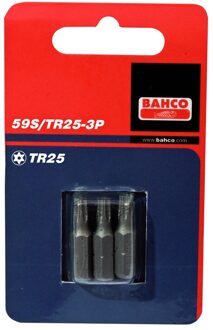 Bahco x3 bits t20h 25mm 1/4" dr standard | 59S/TR20-3P