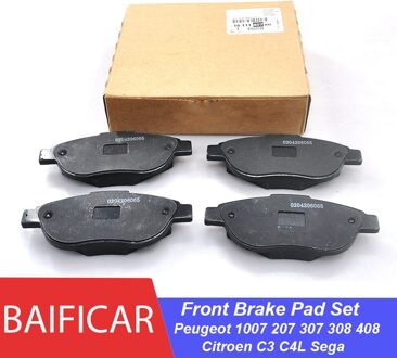 Baificar Brand Nieuw Front Remblokken Set 1611140780 Voor Peugeot 1007 207 307 308 408 Citroen C3 C4L Sega achterkant Brake Pad reeks