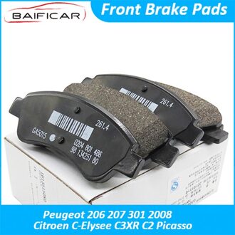 Baificar Gloednieuwe Echt Voorrem Pad Pads 4 Stuks 0204801486 Voor Peugeot 206 207 301 Citroen C-elysee C3XR C2 Picasso