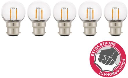 Bailey | 5x LED Kogellamp | B22d | 2W Helder