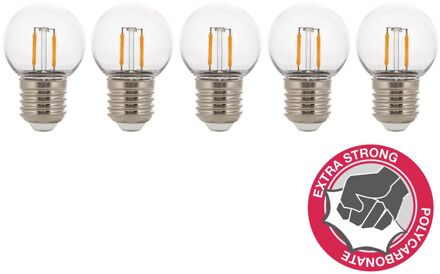 Bailey | 5x LED Kogellamp | Grote fitting E27 | 2W Helder