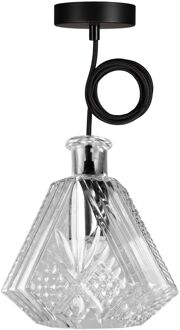 Bailey Crystal Hanglamp Jim E27 incl textielsnoer en plafondkap