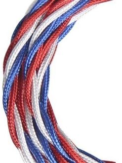 Bailey stoffen kabel gedraaid 3-aderig blauw/wit/rood 3m