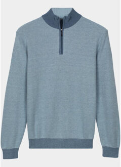 Baileys Half zip pullover 1/2 zip 2-tone jacq 618450/645 Blauw - M