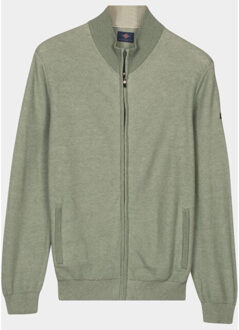 Baileys Vest heren cardigan zip 2-tone jacquard 612050/725 Groen - L