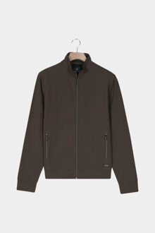 Baileys Vest sweat cardigan zip jacquard 522256/87 Bruin - L