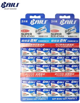 BAILI 100 stks/partij Super Blauw Platina Vervangbare Scheren Veiligheid Scheerapparaat Scheermesjes Rvs Double Edge voor Mannen BP003