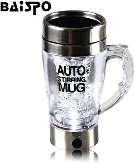 BAISPO Zelf Roeren Mok Automatische Elektrische Lui Automatische Koffie Mengen Thee Mix Cup Reizen Mok Dubbele Geïsoleerde thermische Cup