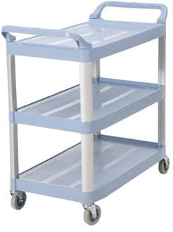 Baiyun Cleaning AF08161 Hotel Mobile Dining Car European Plastic Snack Tea Cart Three-tier Cart Rack
