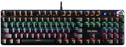 Bajeal 902 Rgb Mechanische Toetsenbord 104-Key Drijvende Mechanische Groene As Keycap Usb Bedrade Gaming Toetsenbord