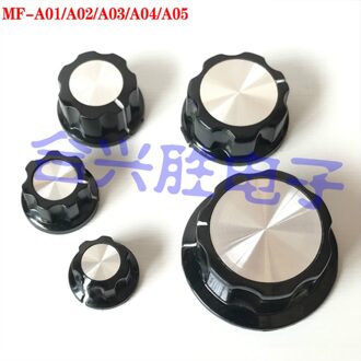 Bakelieten Knop MF-A01 / A02 / A03 / A04 / A05 Potentiometer Knop Cap Koperen Kern Gat 6 Mm MF-A03