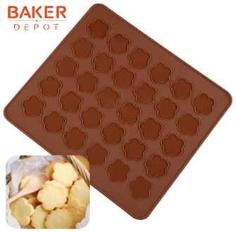 Baker Depot Bloemvorm Macaron Mat Siliconen Cake Bakken Pad Biscuit Gebak Oven Bakvormen Matten Dessert Macarons Pads