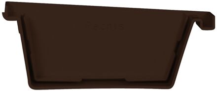 Bakgoot Eindstuk - Pvc - Bruin - 125mm - Rechts
