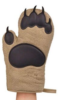 Bakken Handschoenen Oven Siliconen Anti-Brandwonden Handschoenen, Keuken Magnetron Bakken Verdikte Hittebestendige Warmte-isolatie Handschoenen 1stk bruin