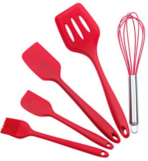 Bakken Tool Set 5 Stuk Set Siliconen Keukengerei Siliconen Spatel Cake Tool Blauw