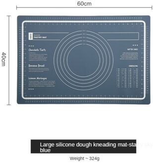 Bakken Tools Verhogen Siliconen Non-stick Verdikking Bakken Mat Gebak Rolling Kneden Pad Pizza Deeg Keuken Accessoires lucht blauw