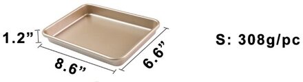 Bakken Verdikte Zware Stalen Rechthoekige Bakken Pan Cakevorm Fda Coating Set Shallow plate