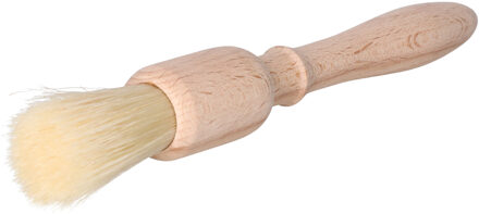 Bakkwast/barbecue invetkwast - hout - 18 cm - rond - marinade kwasten - bak borstel