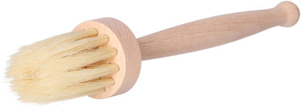 Bakkwast/barbecue invetkwast - hout - 23 cm - rond - marinade kwasten - bak borstel