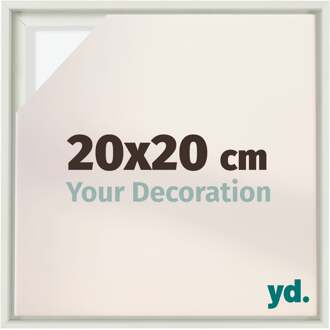 Baklijst voor Canvas 20x20 cm - Wit Mat - MDF - Lyon