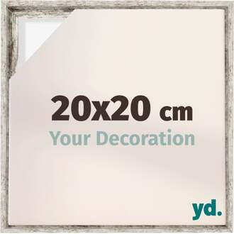 Baklijst voor Canvas 20x20 cm - Wit Vintage - MDF - Lyon