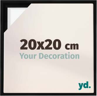 Baklijst voor Canvas 20x20 cm - Zwart Mat - MDF - Lyon