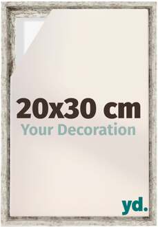 Baklijst voor Canvas 20x30 cm - Wit Vintage - MDF - Lyon