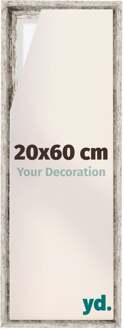 Baklijst voor Canvas 20x60 cm - Wit Vintage - MDF - Lyon