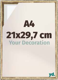 Baklijst voor Canvas 21x29,7 cm - Goud Antiek - MDF - Lyon - 21x29.7 cm