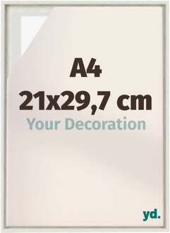 Baklijst voor Canvas 21x29,7 cm - White Wash - MDF - Lyon - 21x29.7 cm