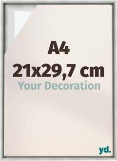 Baklijst voor Canvas 21x29,7 cm - Zilver Mat - MDF - Lyon - 21x29.7 cm