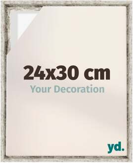Baklijst voor Canvas 24x30 cm - Wit Vintage - MDF - Lyon