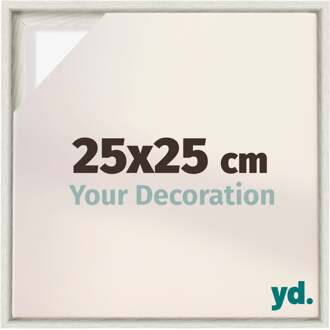 Baklijst voor Canvas 25x25 cm - White Wash - MDF - Lyon