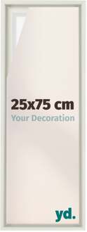 Baklijst voor Canvas 25x75 cm - Wit Mat - MDF - Lyon